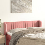 vidaXL Hoofdbord met randen 83x23x78/88 cm fluweel lichtgrijs
