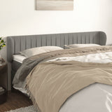 vidaXL Hoofdbord met randen 83x23x78/88 cm fluweel lichtgrijs