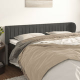 vidaXL Hoofdbord met randen 83x23x78/88 cm fluweel lichtgrijs