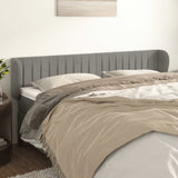 vidaXL Hoofdbord met randen 83x23x78/88 cm fluweel lichtgrijs