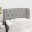 vidaXL Headboard with Wings 83x23x78/88 cm Fabric Light Grey