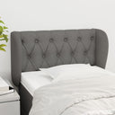 vidaXL Headboard with Wings 83x23x78/88 cm Fabric Light Grey