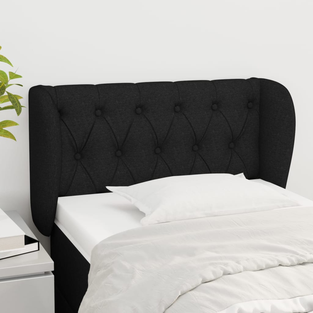 vidaXL Hoofdbord met randen 83x23x78/88 cm stof lichtgrijs