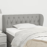 vidaXL Hoofdbord met randen 83x23x78/88 cm stof lichtgrijs