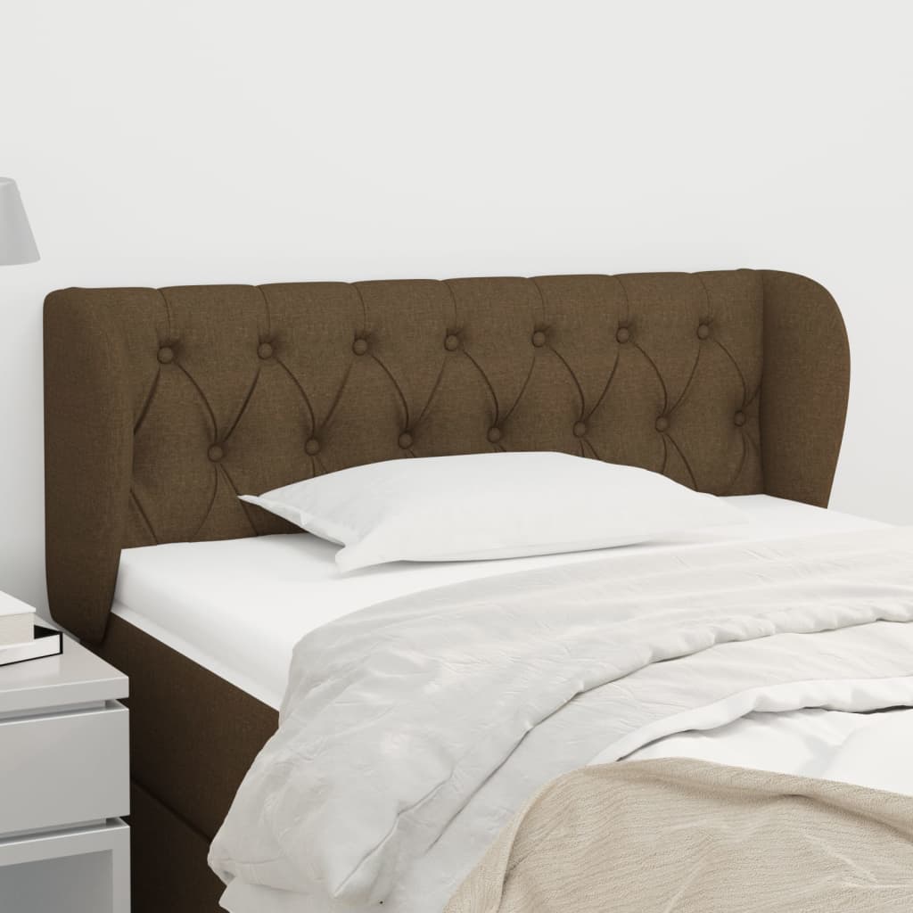 vidaXL Hoofdbord met randen 83x23x78/88 cm stof lichtgrijs