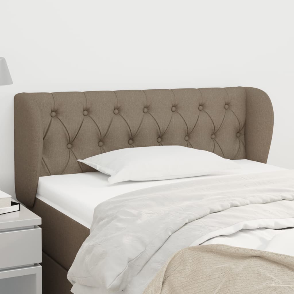 vidaXL Hoofdbord met randen 83x23x78/88 cm stof lichtgrijs