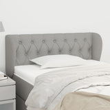 vidaXL Hoofdbord met randen 83x23x78/88 cm stof lichtgrijs