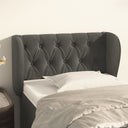vidaXL Headboard with Edges 83x23x78/88 cm Velvet Light Grey