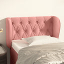 vidaXL Headboard with Edges 83x23x78/88 cm Velvet Light Grey