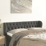 vidaXL Hoofdbord met randen 83x23x78/88 cm fluweel lichtgrijs