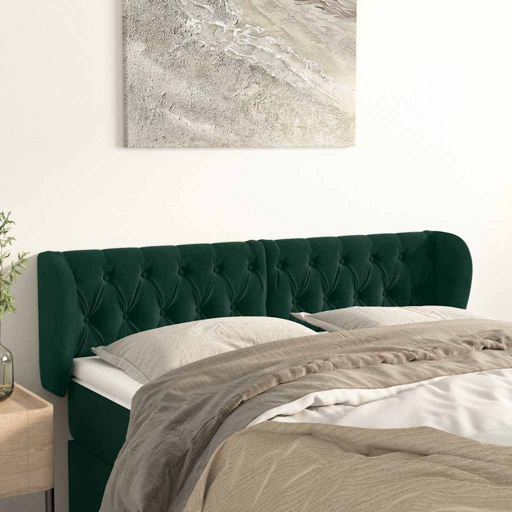vidaXL Hoofdbord met randen 83x23x78/88 cm fluweel lichtgrijs