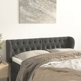 vidaXL Hoofdbord met randen 83x23x78/88 cm fluweel lichtgrijs