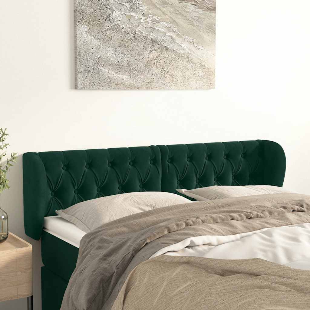 vidaXL Hoofdbord met randen 83x23x78/88 cm fluweel lichtgrijs