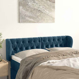 vidaXL Hoofdbord met randen 83x23x78/88 cm fluweel lichtgrijs