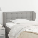 vidaXL Headboard with Wings 83x23x78/88 cm Fabric Light Grey