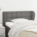 vidaXL Headboard with Wings 83x23x78/88 cm Fabric Light Grey