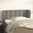 vidaXL Headboard with Edges 83x23x78/88 cm Velvet Light Grey