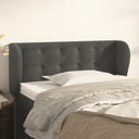vidaXL Headboard with Edges 83x23x78/88 cm Velvet Light Grey