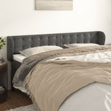 vidaXL Hoofdbord met randen 83x23x78/88 cm fluweel lichtgrijs