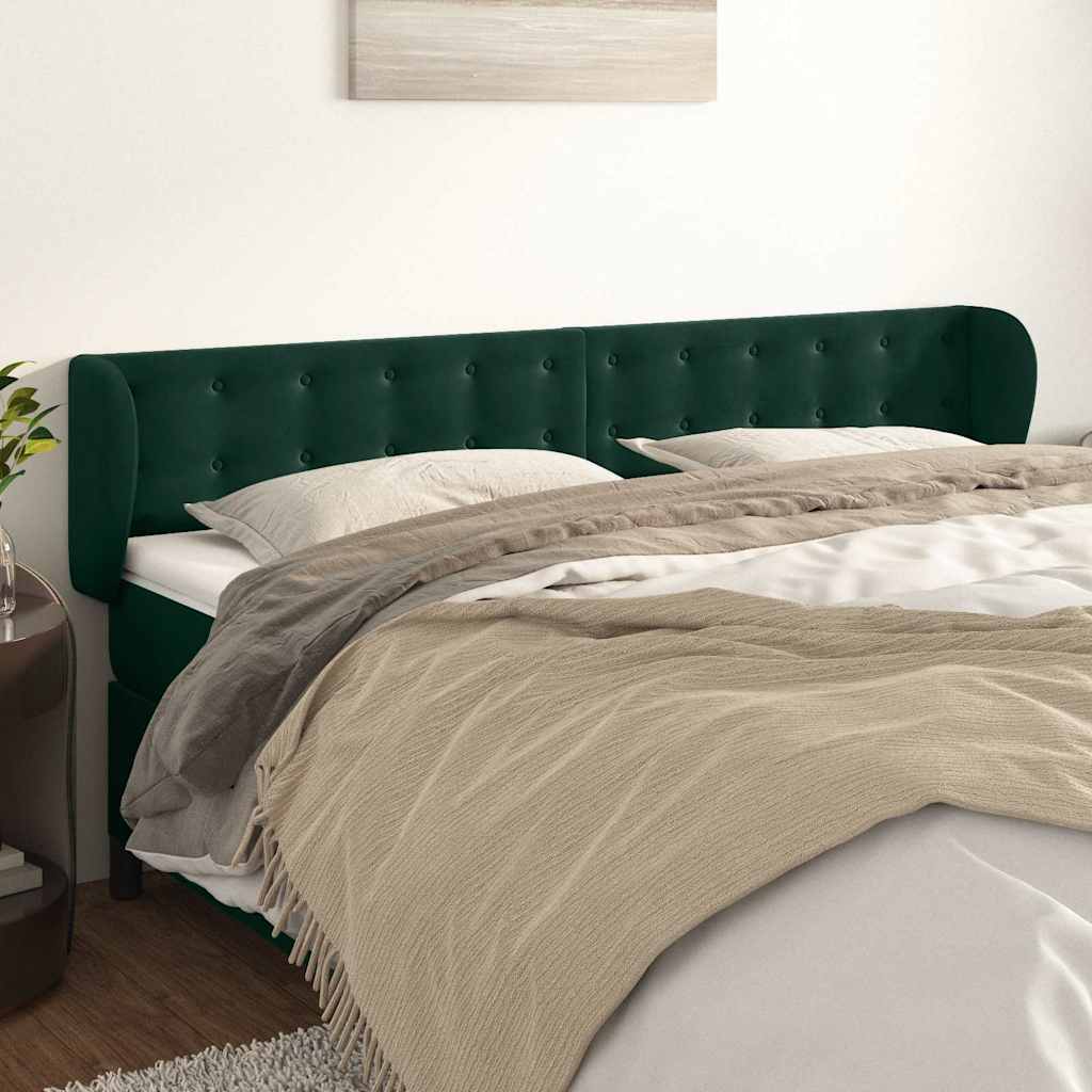 vidaXL Hoofdbord met randen 83x23x78/88 cm fluweel lichtgrijs