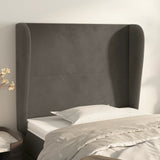 vidaXL Hoofdbord met randen 83x23x78/88 cm fluweel lichtgrijs