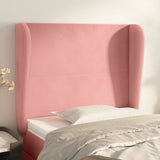 vidaXL Hoofdbord met randen 83x23x78/88 cm fluweel lichtgrijs