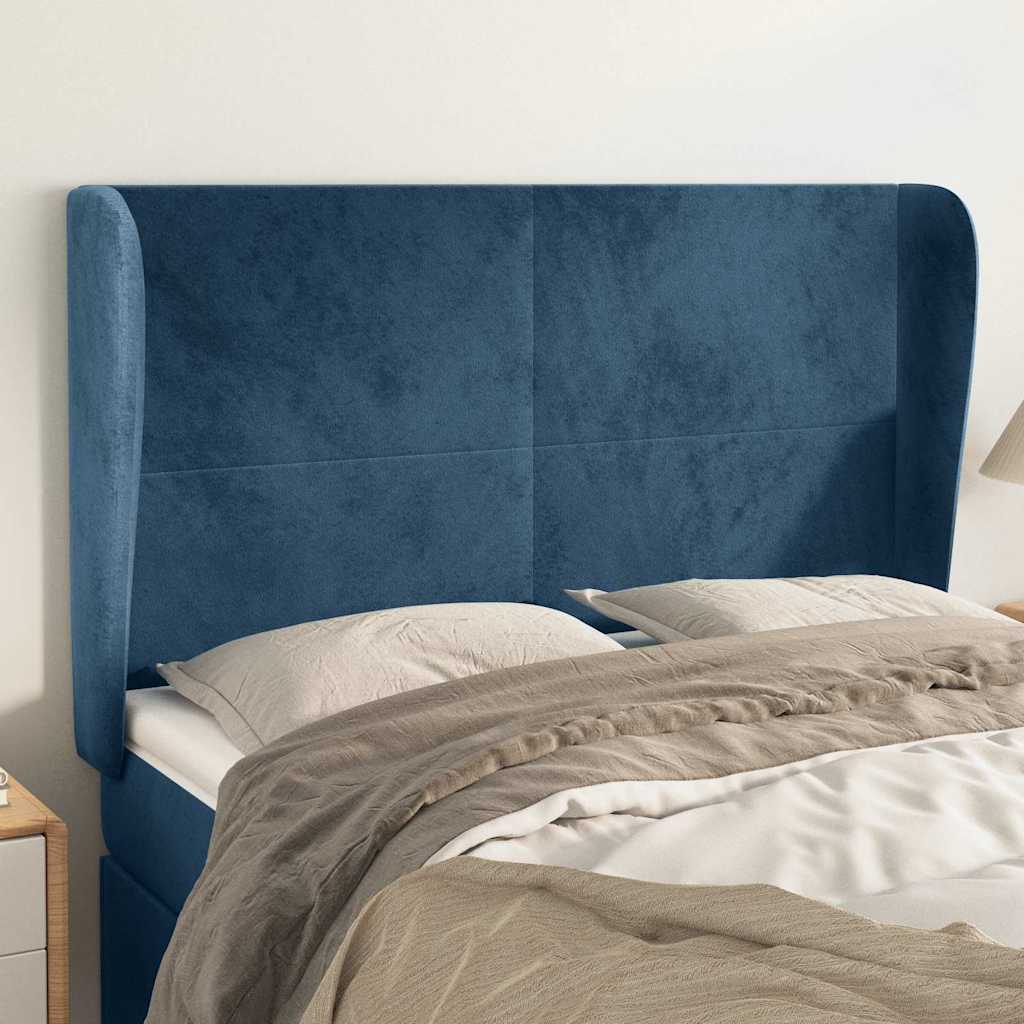 vidaXL Hoofdbord met randen 83x23x78/88 cm fluweel lichtgrijs