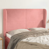 vidaXL Hoofdbord met randen 83x23x78/88 cm fluweel lichtgrijs
