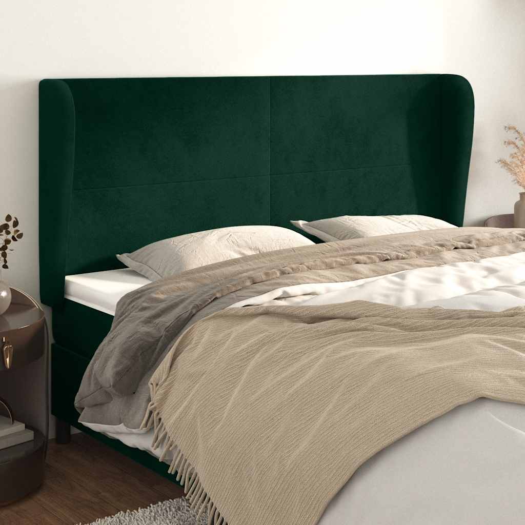 vidaXL Hoofdbord met randen 83x23x78/88 cm fluweel lichtgrijs