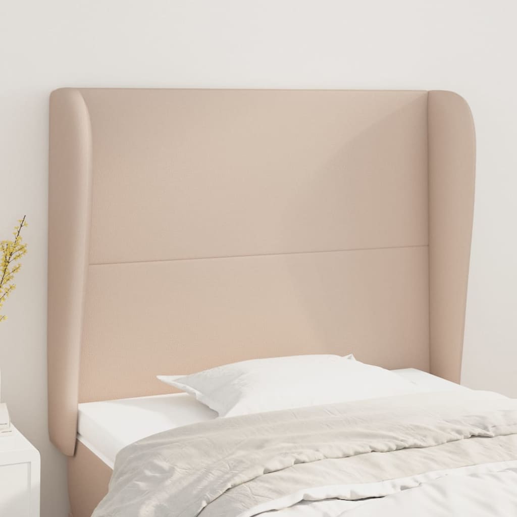 vidaXL Headboard with Edges 83x23x78/88 cm Faux Leather Black