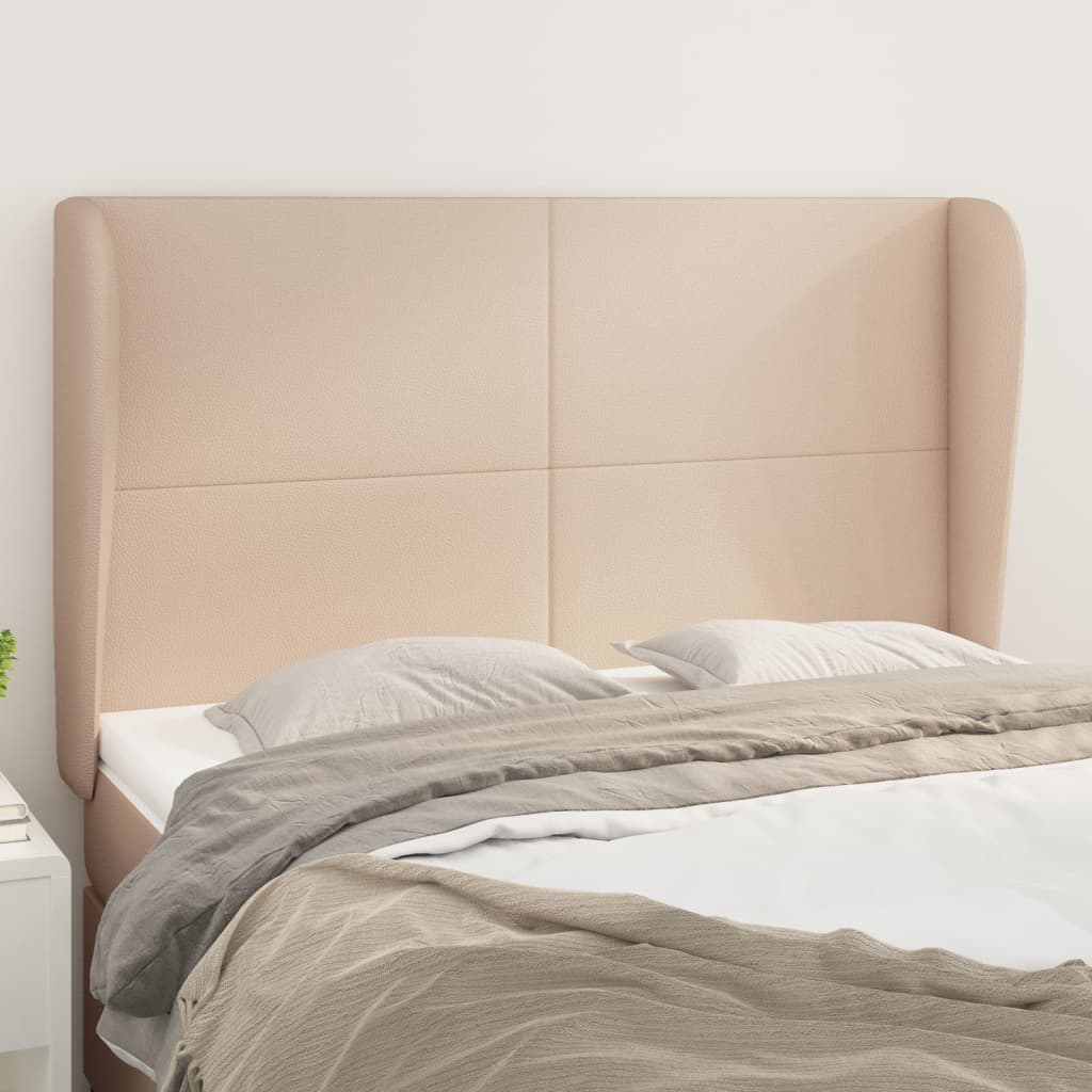 vidaXL Headboard with Edges 83x23x78/88 cm Faux Leather Black