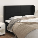 vidaXL Headboard with Edges 83x23x78/88 cm Faux Leather Black
