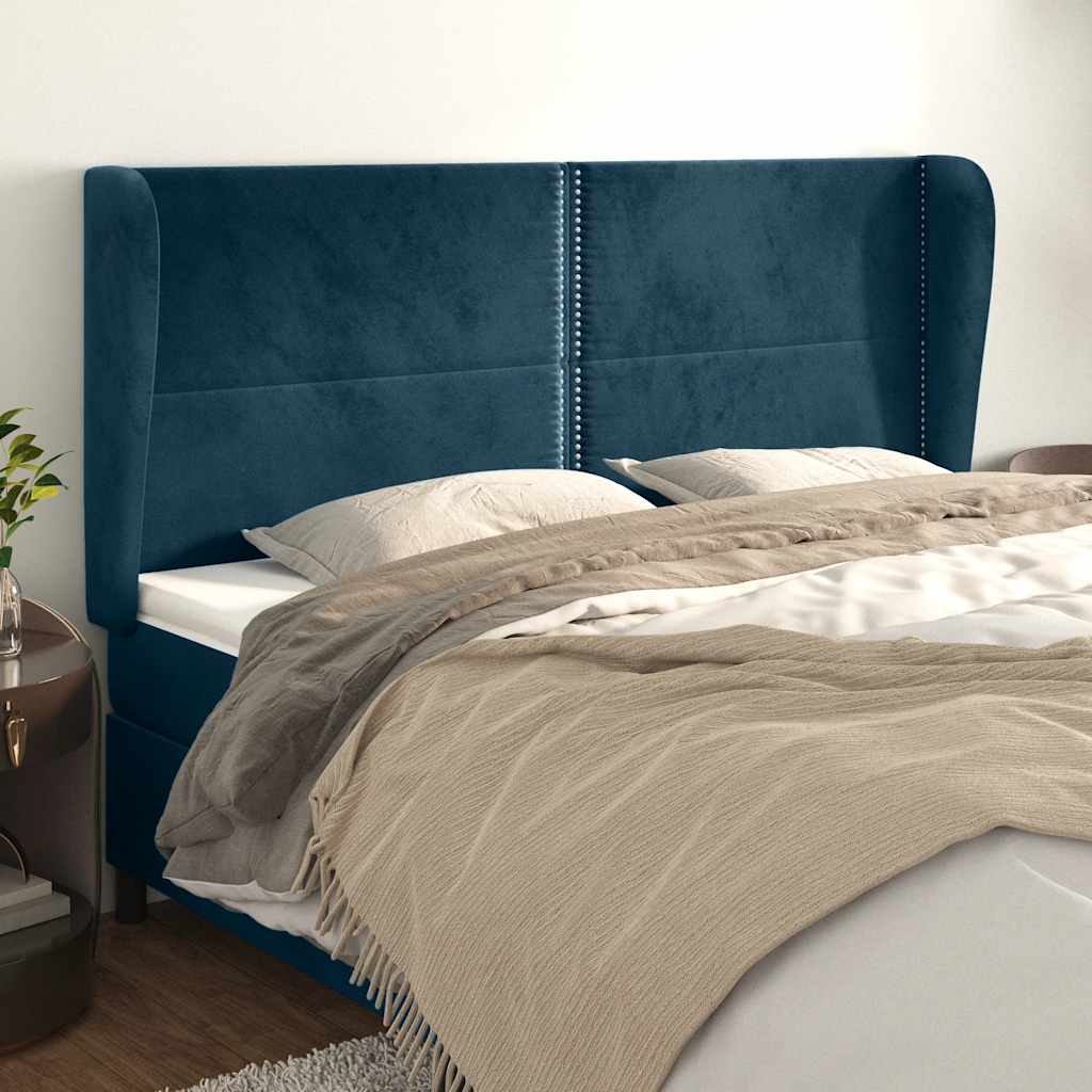 vidaXL Hoofdbord met randen 83x23x78/88 cm fluweel lichtgrijs