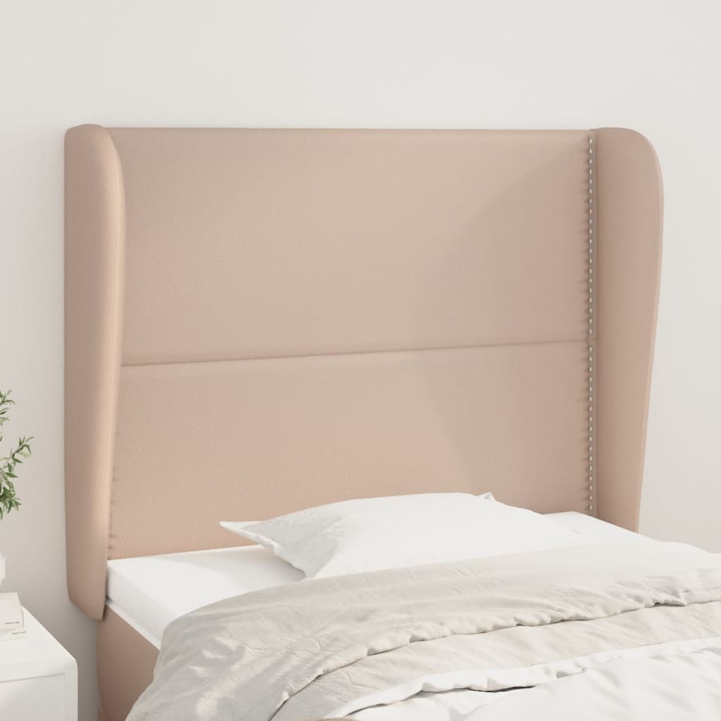 vidaXL Hoofdbord met randen 83x23x78/88 cm kunstleer zwart