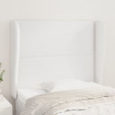 vidaXL Headboard with Edges 83x23x78/88 cm Faux Leather Black