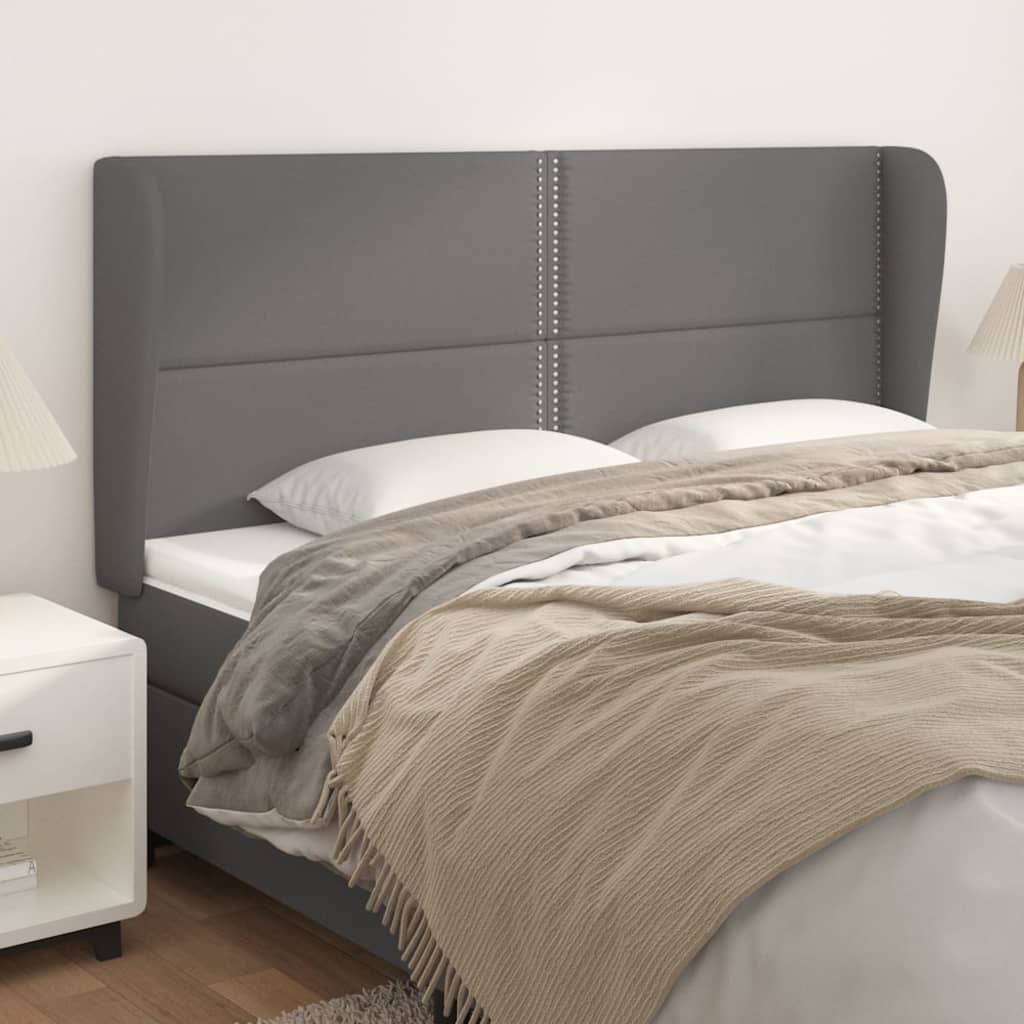 vidaXL Hoofdbord met randen 83x23x78/88 cm kunstleer zwart