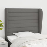 vidaXL Hoofdbord met randen 83x23x78/88 cm stof lichtgrijs