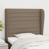 vidaXL Hoofdbord met randen 83x23x78/88 cm stof lichtgrijs