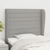 vidaXL Hoofdbord met randen 83x23x78/88 cm stof lichtgrijs