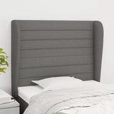 vidaXL Hoofdbord met randen 83x23x78/88 cm stof lichtgrijs
