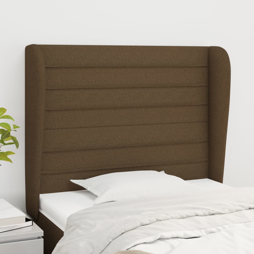 vidaXL Hoofdbord met randen 83x23x78/88 cm stof lichtgrijs