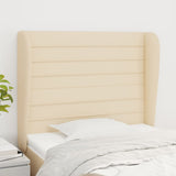 vidaXL Hoofdbord met randen 83x23x78/88 cm stof lichtgrijs