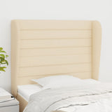 vidaXL Hoofdbord met randen 83x23x78/88 cm stof lichtgrijs