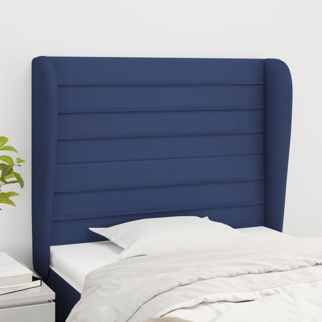 vidaXL Hoofdbord met randen 83x23x78/88 cm stof lichtgrijs
