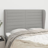 vidaXL Hoofdbord met randen 83x23x78/88 cm stof lichtgrijs