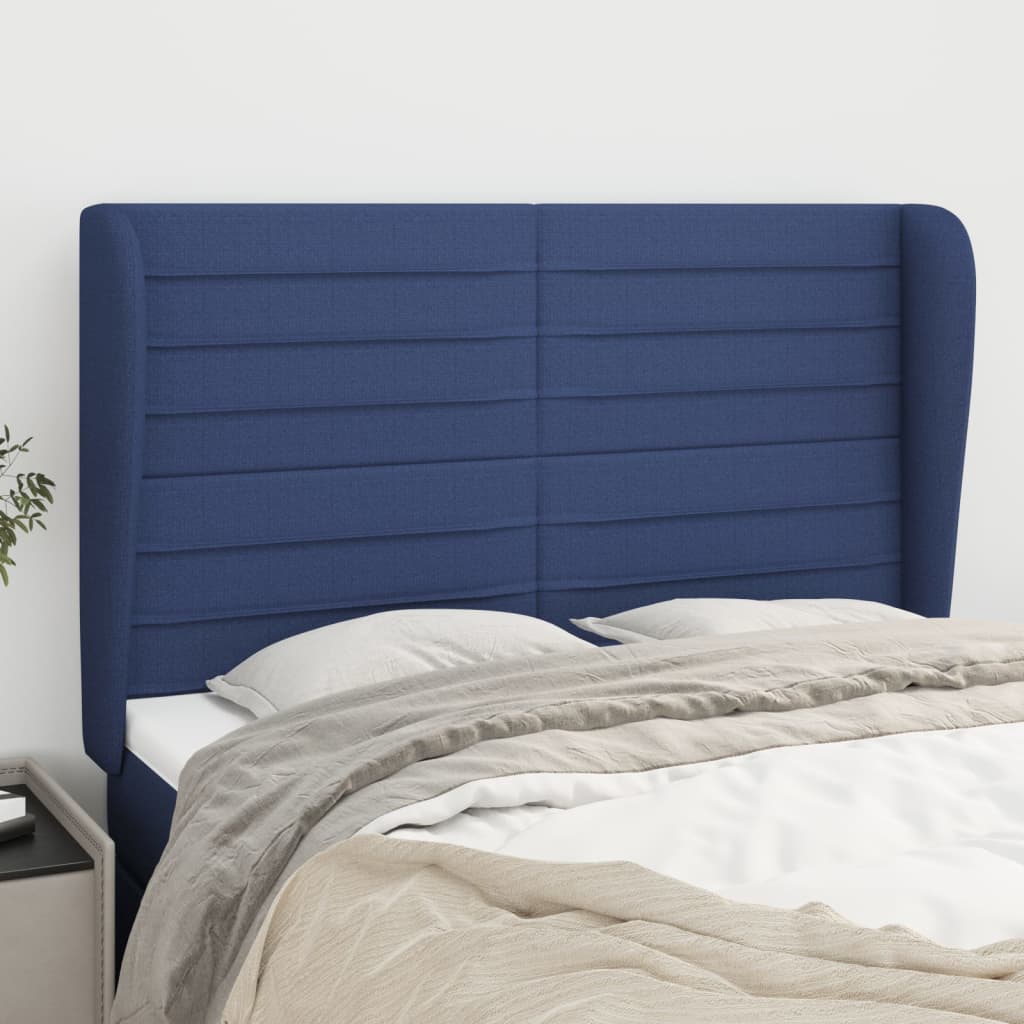 vidaXL Hoofdbord met randen 83x23x78/88 cm stof lichtgrijs
