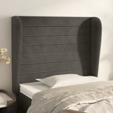 vidaXL Hoofdbord met randen 83x23x78/88 cm fluweel lichtgrijs