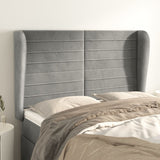 vidaXL Hoofdbord met randen 83x23x78/88 cm fluweel lichtgrijs