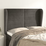 vidaXL Hoofdbord met randen 83x23x78/88 cm fluweel lichtgrijs