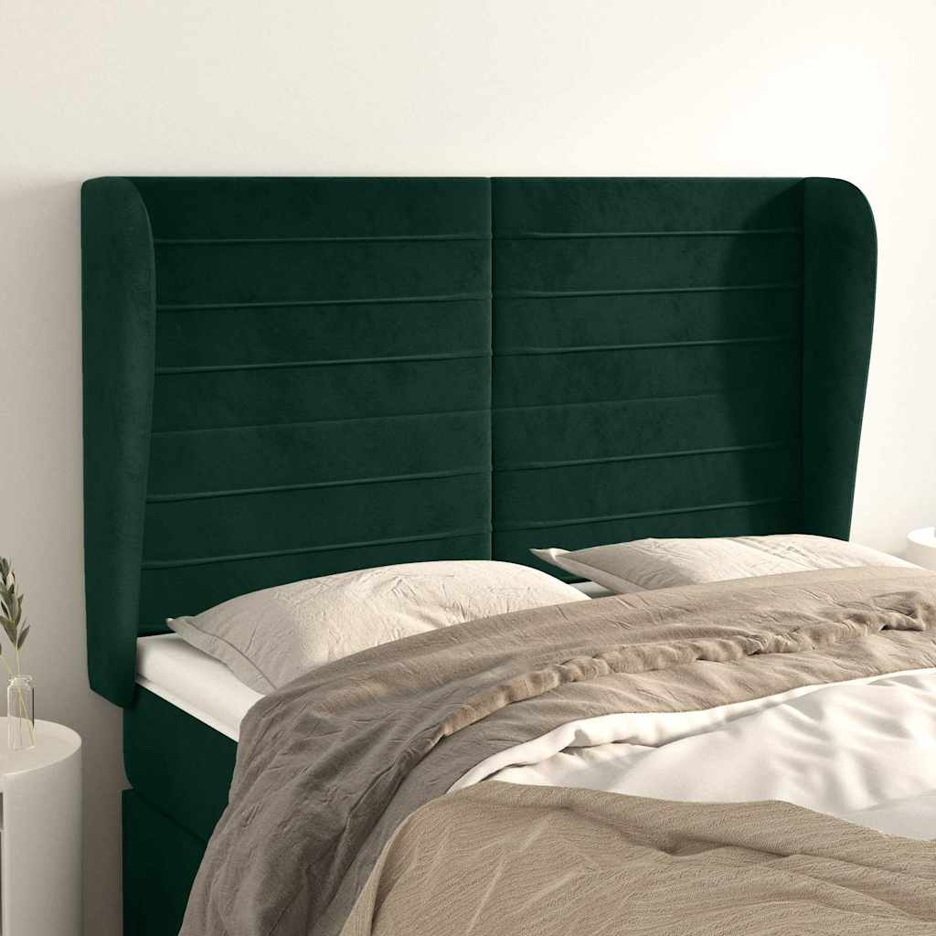 vidaXL Hoofdbord met randen 83x23x78/88 cm fluweel lichtgrijs